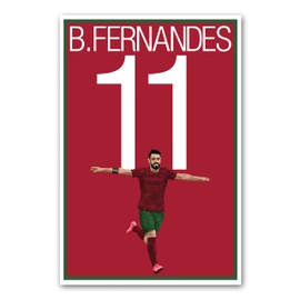 Bruno Fernandes Portugal Soccer Print - Bruno Fernandes Poster - Soccer Art - Unframed Football Print - Soccer Decoration - Man Utd Soccer Poster - Graphics 17 - Bruno Fernandes Football Art