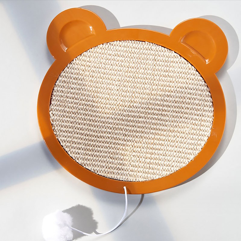Sisal Cat Scratching Board Cartoon Cute Bear Head Shape Grinding