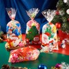 Cheriswelry 40Pcs Christmas Cellophane Treat Bags Candy Cookie Bags with