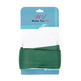 WedDecor Grosgrain Forest Green Ribbon for Gift Wrapping, 25mm x 10m Solid Polyester Ribbon Perfect for Wedding Decor, Sewing, Dresses, DIY Crafts Floristry, Events, Scrapbooking Decorations