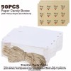 SANBREVE 50pzs Cajitas Papel Kraft Dulces Regalo Fiesta Candy Carton
