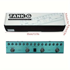 TANK-G Digital Multi-Effects Guitar Pedal with Reverb, Delay, MOD, AMP, and Rechargeable Battery