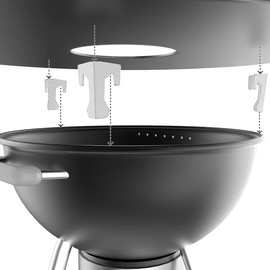 Amacoam Set of 4 Fire Plates Spacer Set Universal Fire Barrel Stainless Steel Kettle Grill BBQ Disc Universal Spacer Stainless Steel