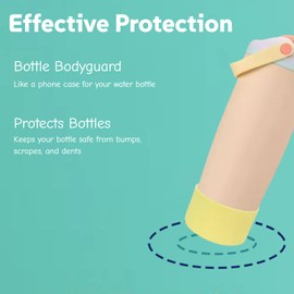 KPWIN Silicone Boot for Owala FreeSip Sway 30oz 40oz, Anti-Slip Protective Sleeve for Water Bottle, Non-Slip Bottom Cover, Durable Scratch-Resistant Bottle Boot Accessories for Owala (Bright Yellow)