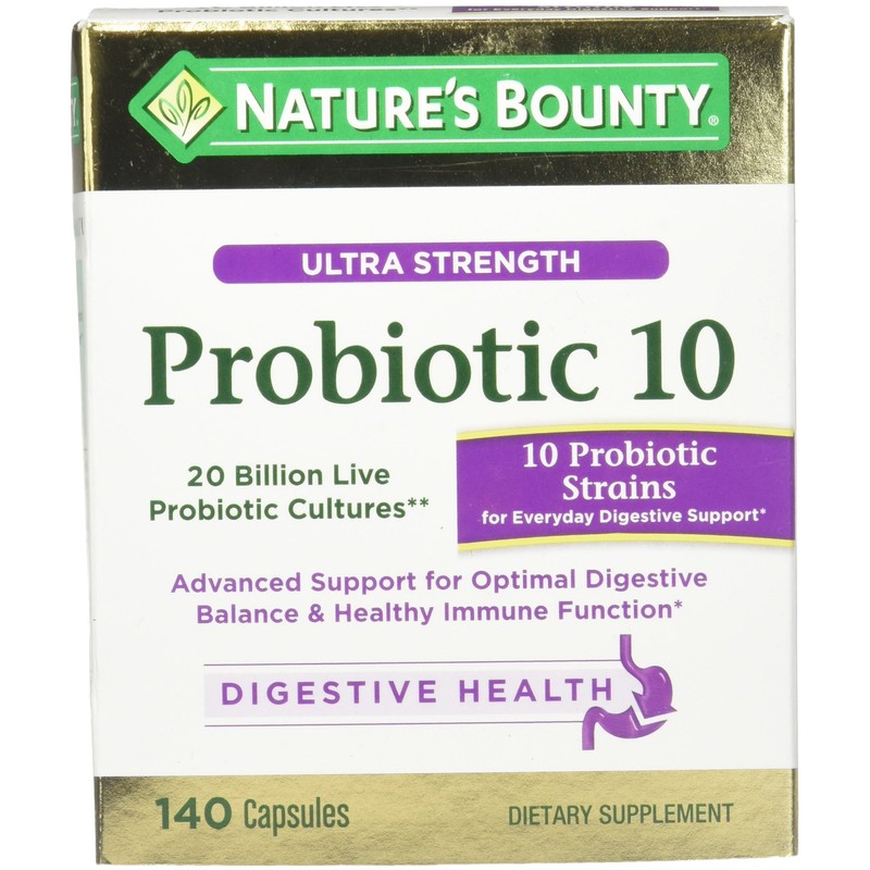 Nature's Bounty Ultra Strength Probiotic 10, 140 Capsules