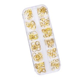 Vaguelly Nail Art Charms Metal Rivets DIY Fingernail Decorations Easy Application for Natural Artificial Nails of Diverse Patterns for Salon Home Use