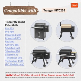 D2 Hot Rod Ignitor Kit Compatible with Traeger Pro 575 & 780, Ironwood 650 & 885,Silverton 620 & 810, for Traeger Wood Pellet Grills D2 KIT0255 Hot Rod Replacement Kit