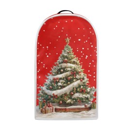 PJHEQOXE 2024 Christmas Red Blender Cover, Universal Size, Polyester, Water Repellent, Protects Food Processor, Christmas Home Decoration