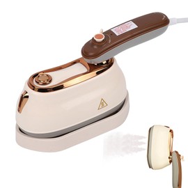 Travel Clothes Steamer, 1200W High-Power Handheld Steam Iron, 2-In-1 Steamer&Iron, Small Hanging Iron with 3-Speed Temperature Regulation, 15S Heating, 110ml, Suitable for Home, Travel&Dorm (Beige)