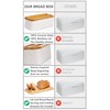 Engraved Ceramic Bread Box for Kitchen Countertop - Multipurpose Bread