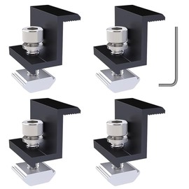 tooloflife 30mm Solar Panel Mounting Brackets, Solar Panels Rail End Clips Adjustable Z Bracket Hardware Kit with Spanner