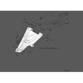 Polaris 1021483-458 WELD-CTRLARM HC LWR FR RH 64 B RZR 1000 XP