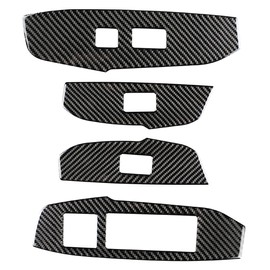 KACEPAR Window Switch Panel Cover Door Lock Switch Trims, 4pc Carbon Fiber Color Automobile Door Window Control Panel Cover, 2014-2021 Compatible with Lexus NX 200 200t 300h