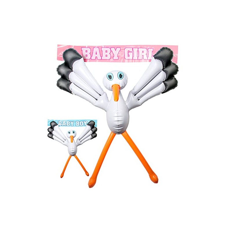 New Arrival Inflatable Stork 2 Banners Newborn Baby Birthday Shower