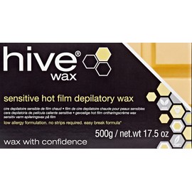 Hive Options Sensitive Hot Film Brazilian Depilatory Wax Block Low Allergy Risk Formulation 500g