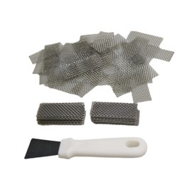 100 PCS of Stainless Steel Brick Weep Hole Cover for Brick Walls, 2.75 "Cover can be Cut or Stacked, with Stainless Steel Spatula to Fill Different Sizes of weep Holes