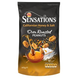 Walkers Sensations Californian Honey & Salt Peanuts (145g) - Pack of 6