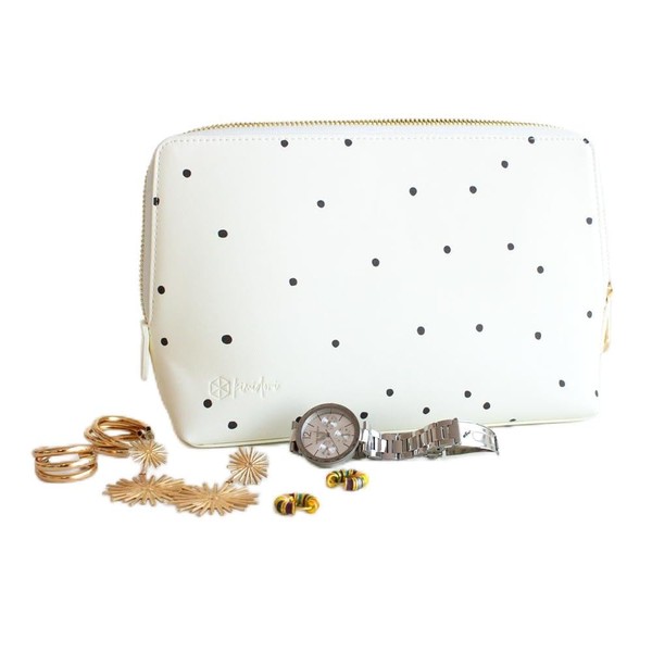 Deluxe Vegan Leather Toiletry Bag 26 x 16 cm Makeup