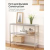 Console Table Silver, 35" Entryway Table with 3 Tiers, Foyer