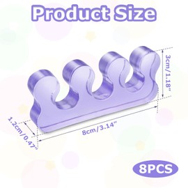 8 Stück Zehenspreizer Nagellack,Zehentrenner Silikon,Zehenspreizer,Zehentrenner,Toe Separator,Zehentrenner Pediküre,Zehentrenner Nagellack,Zehenspreizer Silikon