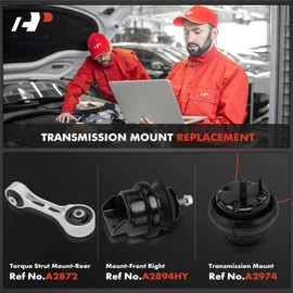 A-Premium 3PCS Engine Motor Mount and Transmission Mount and Torque Strut Mount Kit Compatible with Ford Taurus 2000-2003 & Mercury Sable 2000-2005, 3.0L, Automatic Transmission Only