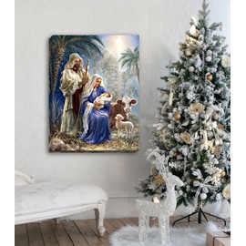 Glow Decor Holy Night 18"X24" Backlit Print with Remote Control, Multi