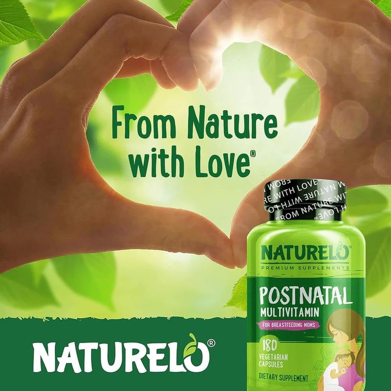 NATURELO Postnatal Multivitamin - Natural Vitamins & Minerals Including Vitamin