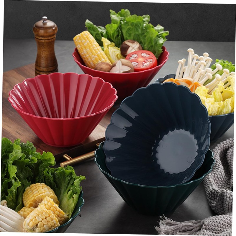 KICHOUSE 4pcs Delicate Smoothie Bowls Multi-Function Salad Accessory Convenient Household