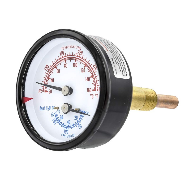 PIC Gauges TRI-RC-254R2.95-D 2-1/2" Dial Size, 1/4" Male NPT Connection