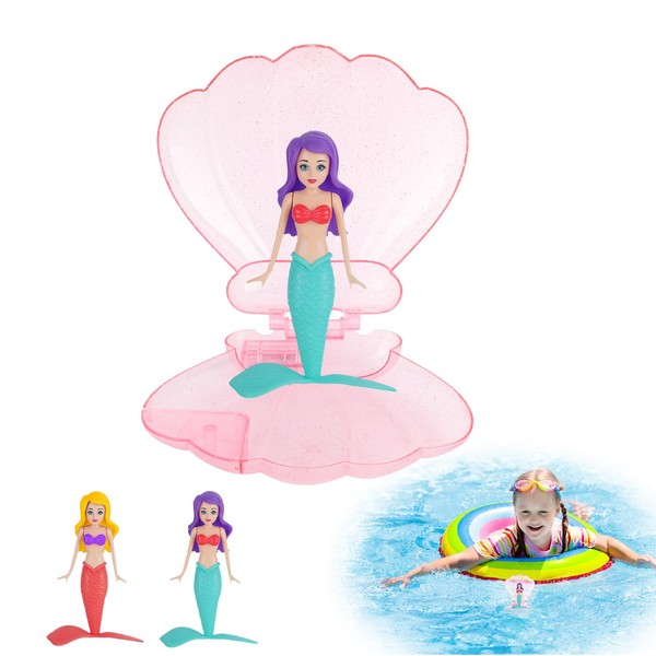 Lixstyea Mermaid Diving Toy - 2 Mermaids with 1 Shell,