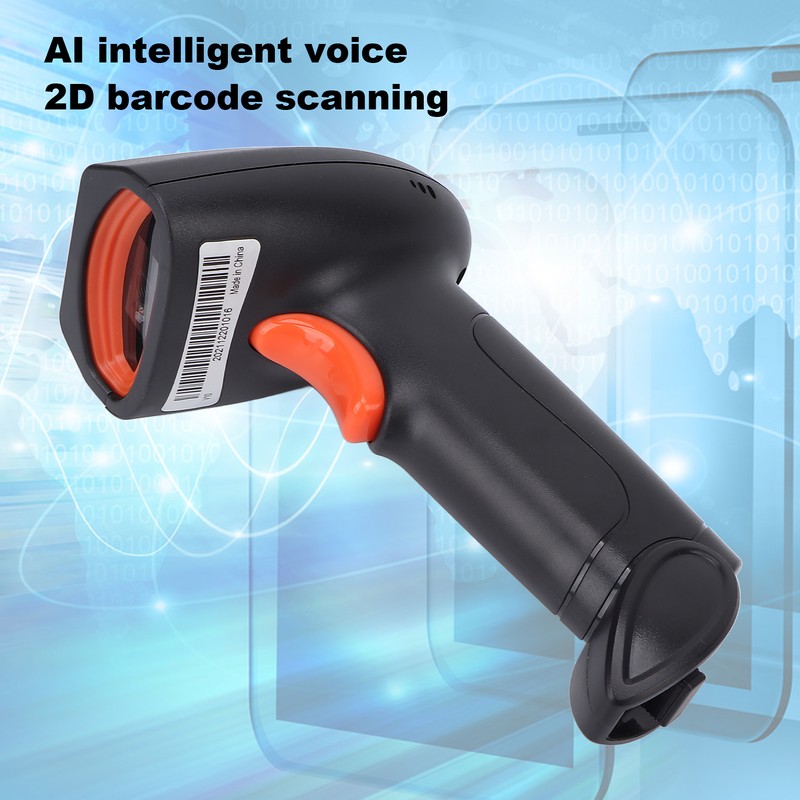Handheld Barcode Scanner Wireless 2D Barcode AI Intelligent Voice Broadcast