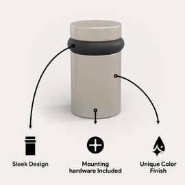 Mega Handles Floor Door Stopper, Quickly Installed Wall Protector, Wall Protectors from Door Knobs, Floor Door Stop with Mounting Hardware Included - Satin Nickel - 2 Inch