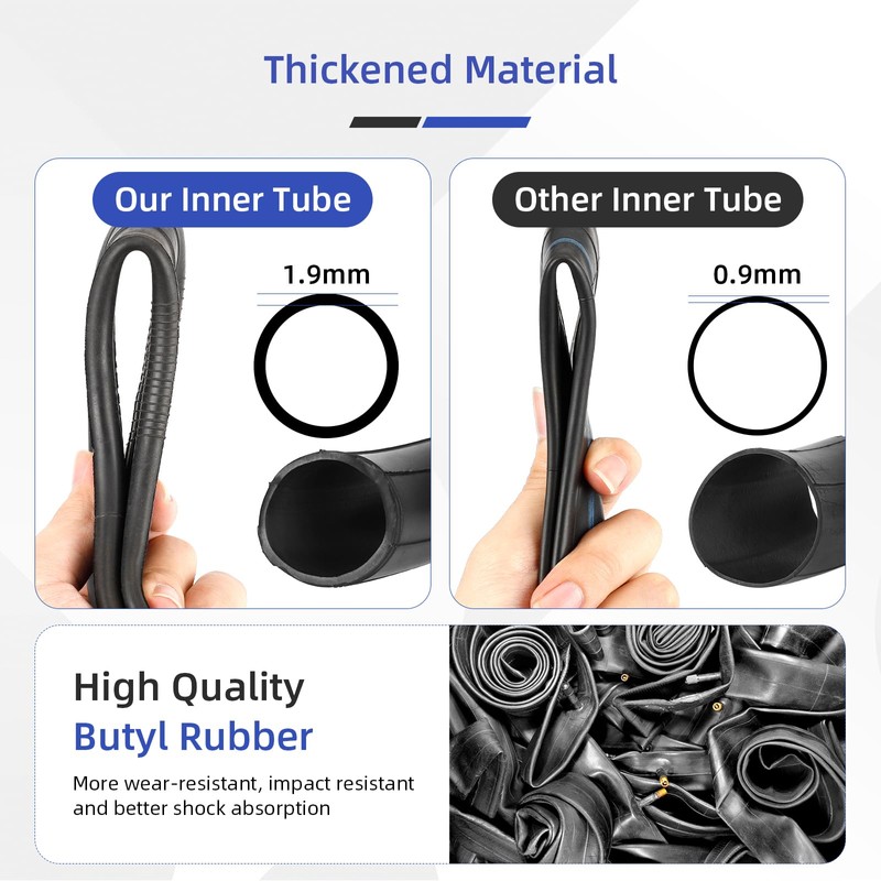ulip (2PCS) 250 * 64 Inner Tubes with straight valve