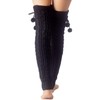 iB-iP Women's Ballet Dancer Aerobic Cute Thermal Leg Warmers, black