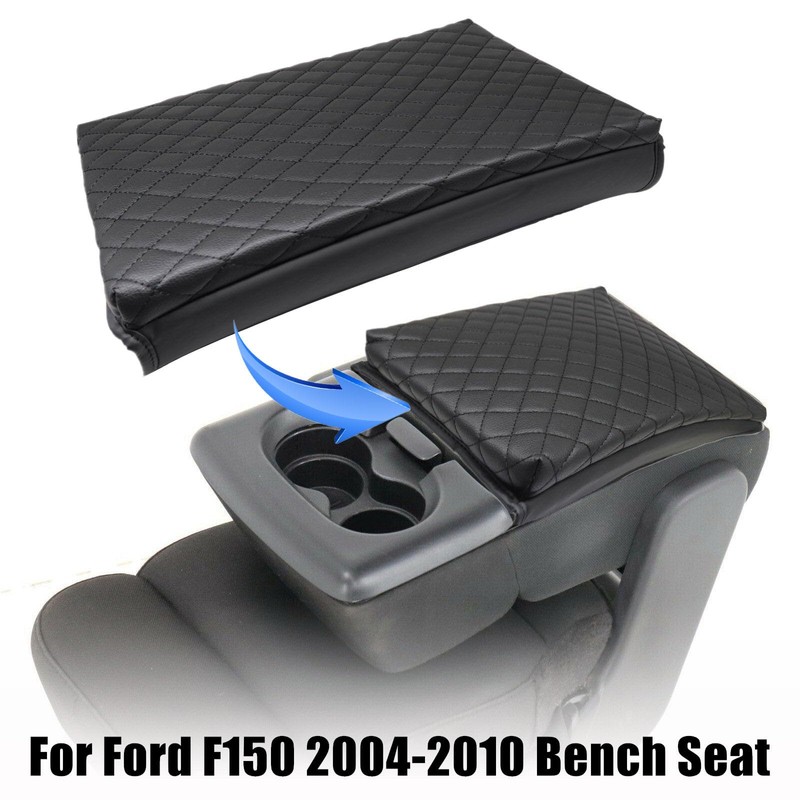 GXARTS Leather Center Console Armrest Cover Cushion Pad Black Compatible