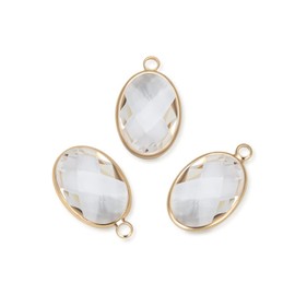10 cuentas de cristal austriaco de latón chapado en oro de 18 mm para hacer joyas artesanías CCP6-G4