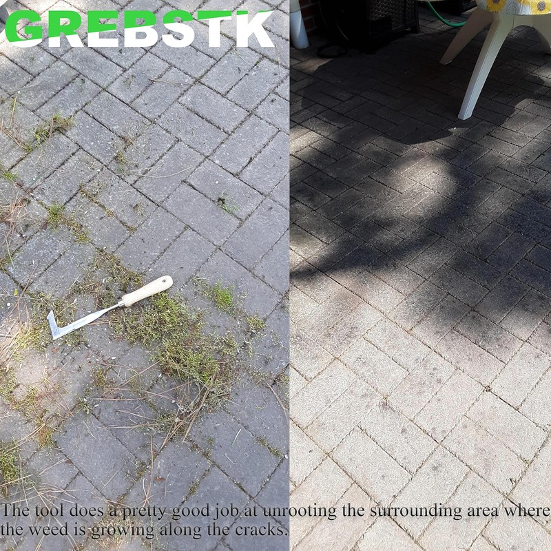 GREBSTK Crack Weeder Crevice Weeding Tool Manual Weeder Beech Handle