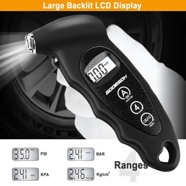 GODESON Digital Tire Pressure Gauge 150 PSI with 4 Settings and Tire Tread Depth Gauge,Tire Pressure Gauge with Backlit LCD, Tire Gauge Suitable for Cars, Trucks, Bicycles, Motorcycles