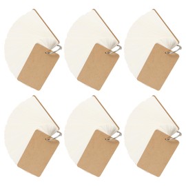 300 Blank Notebooks, Mini Word Card with Keychain, Vocabulary Book for Note and Language Learning, 6 Pack*50 Sheets,9cm*5.4cm, White