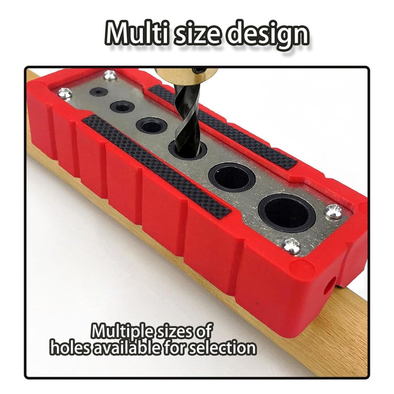 Drill Guide, 2/4/6/8/10/12mm Drill Block Accessories,Professional Locator Doweling Jig,Drill Guide