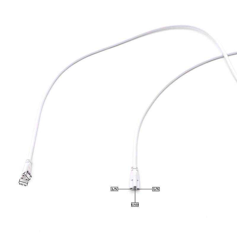 T5 T8 Extension Cords, 10 ft 3 Meter Connector Cord,