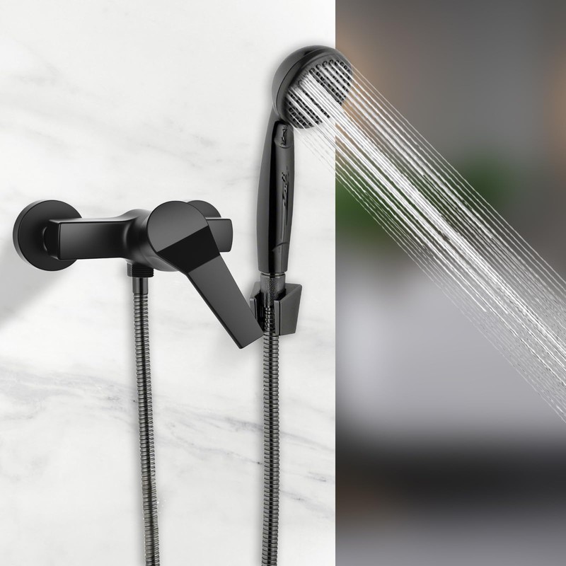 YYTECH Shower Mixer Tap Single Lever Shower Wall Mounted Surface-Mounted