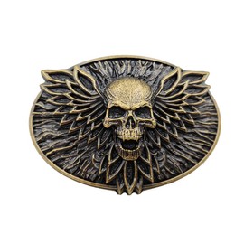 Xwest SKull Wing Belt Buckle