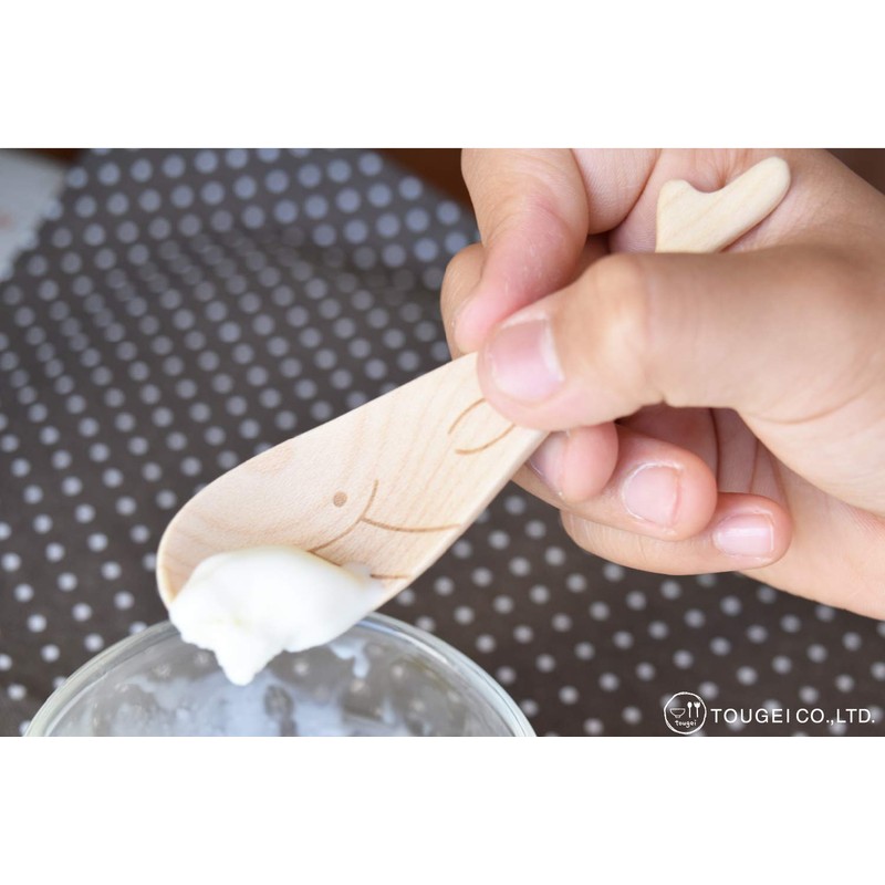 TOUGEI Gift Aqua Cutlery Set, For Children, Wooden Spoon, 5-Piece