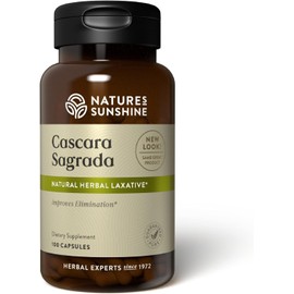 Nature's Sunshine Cascara Sagrada Capsules - Promotes Intestinal Support for a Healthy Colon - 100 Capsules (50 Servings)