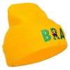 e4Hats.com Brazil Bra Flag Embroidered Long Beanie - Yellow OSFM