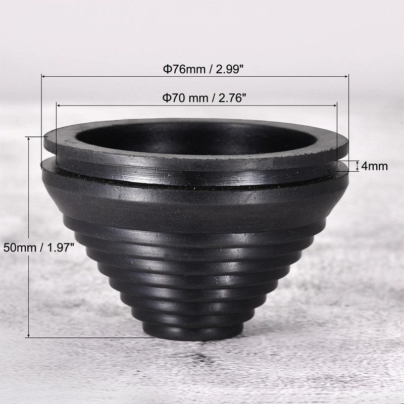 sourcing map Rubber Grommet Wire Protection Thick Plates Conical Holder