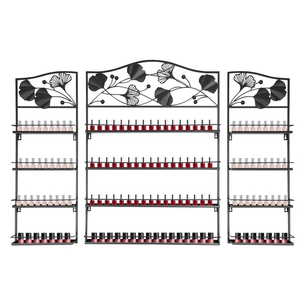 SanyingYZ 3PCS Wall Mounted Nail Polish Storage Racks, Metal Display