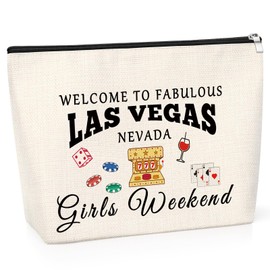 Las Vegas Travel Gift Makeup Bag Las Vegas Lovers Gift Vacation Essentials Girls Weekend Gift Bachelorette Party Gift for Sister Friend Daughter Birthday Christmas Presents Travel Cosmetic Pouch