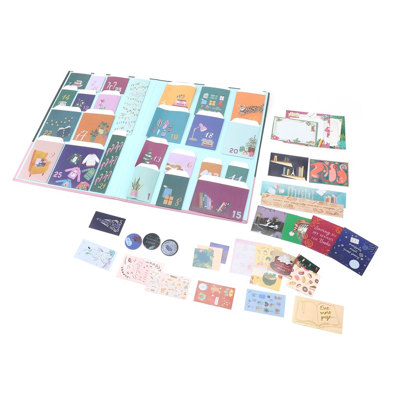 Book Lovers Advent Calendar Unique Countdown with 25 Bags Book